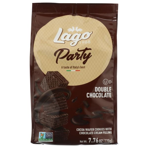 GASTONE LAGO: Party Double Chocolate Wafers, 7.76 oz