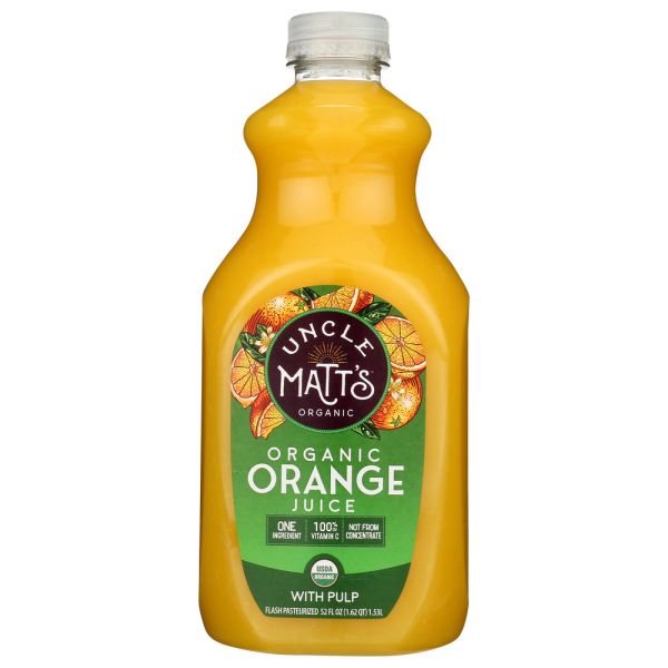 UNCLE MATTS ORGANIC: Organic Orange Juice with Pulp, 52 oz