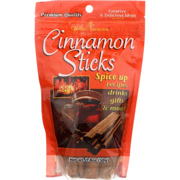 GLOBAL TREASURES: Cinnamon Sticks Stand-up Pouch, 1.8 oz