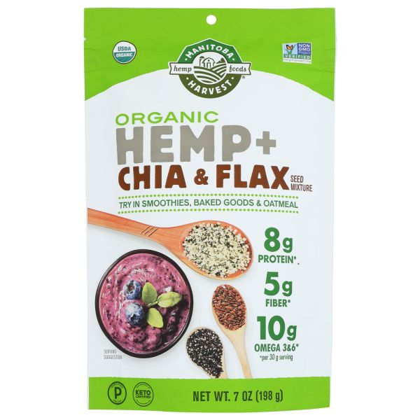 MANITOBA HARVEST: Seeds Hemp Chia Flax Organic, 7 OZ