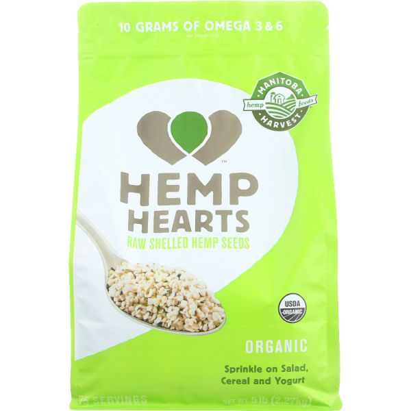 Manitoba Harvest Hemp Hearts Raw Shelled Hemp Seed Certified Organic, 5 Lb
