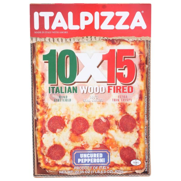 ITALPIZZA 10 X15: Pizza Pepperoni Uncured, 22 oz