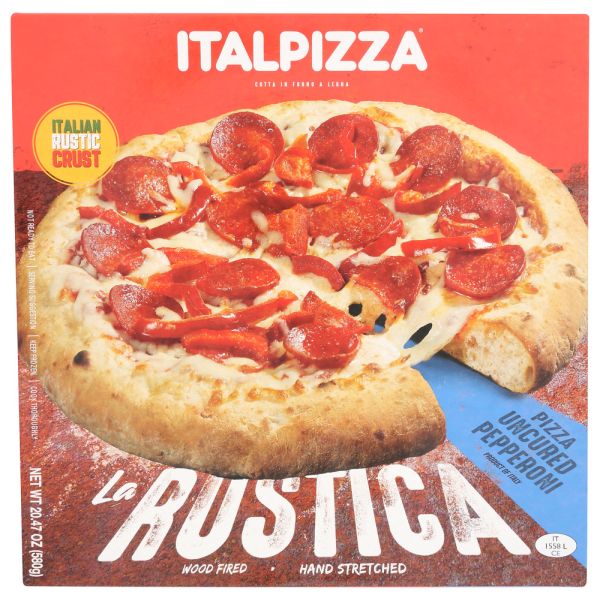 ITALPIZZA LARUSTICA: Pizza Uncured Pepperoni, 20.5 oz