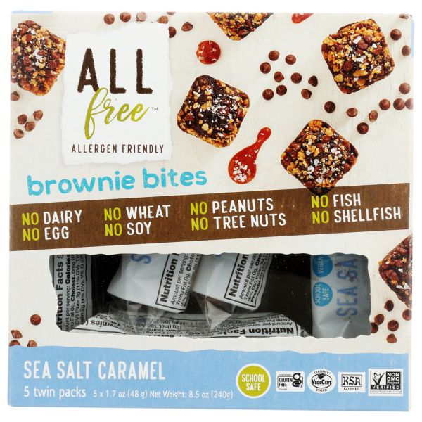 ALLFREE: Brownie Sea Slt Crml Bite, 6 bx