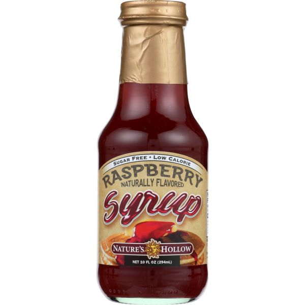 NATURES HOLLOW: Syrup Sugar Free Raspberry, 8.5 oz