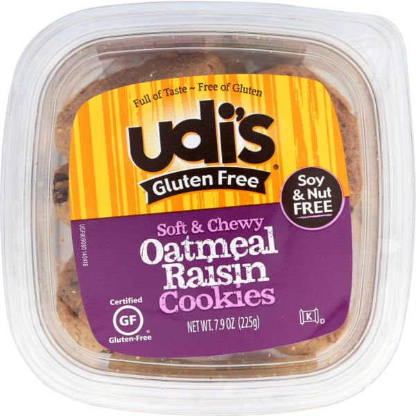 Udis Gluten-Free Oatmeal Raisin Cookies