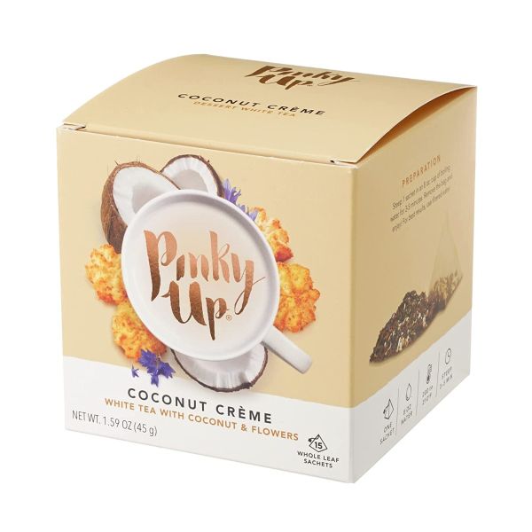 PINKY UP: Tea Sachet Coconut Creme, 1.59 oz