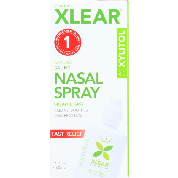 XLEAR: All Natural Saline Nasal Spray, 0.75 oz
