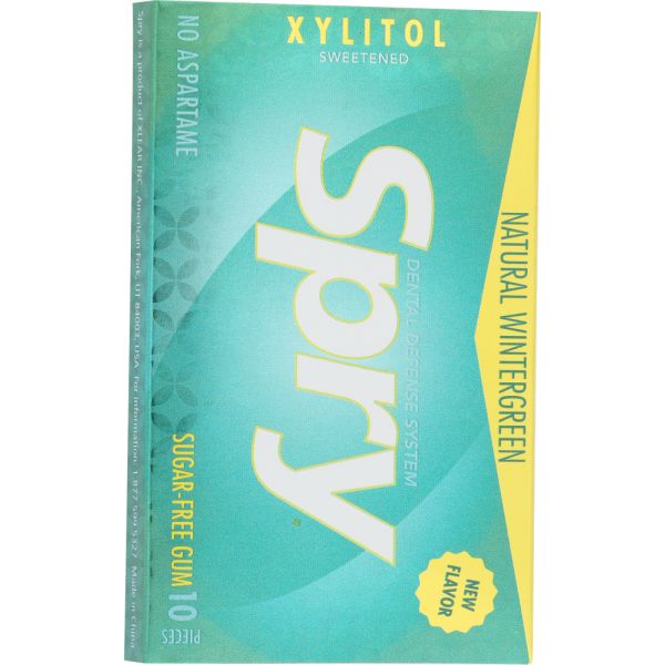 SPRY: Natural Wintergeen Xylitol Gum, 10 pc