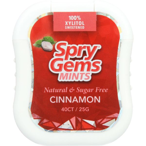 SPRY: Mints Gems Cinnamon, 40 pc