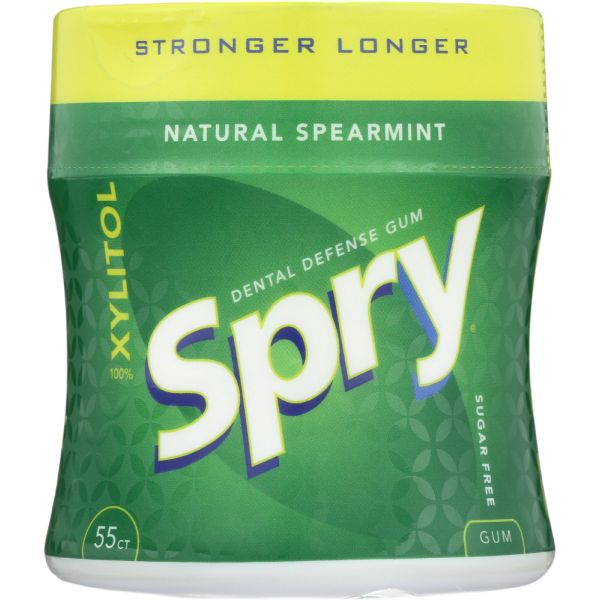 SPRY: Stronger Longer Spearmint Xylitol Gum, 55 pc