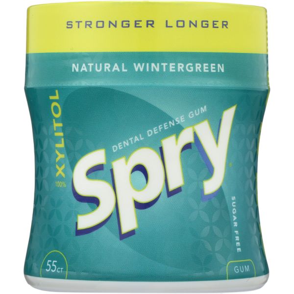 SPRY: Stronger Longer Wintergreen Xylitol Gum, 55 pc
