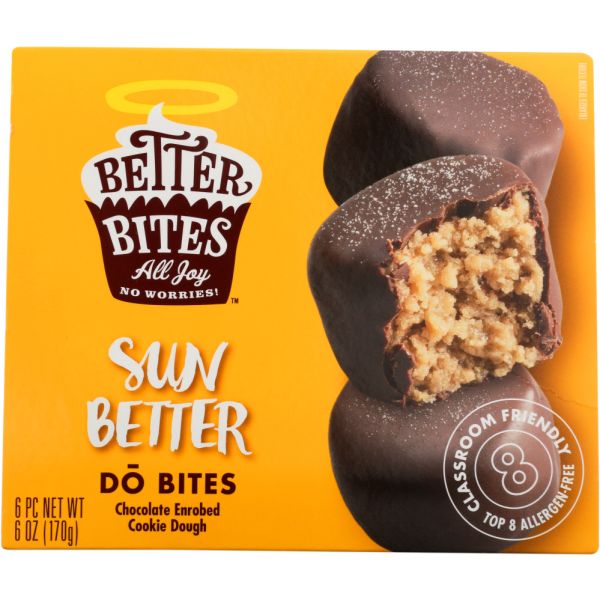 BETTER BITES: Sun Better Bites Chocolate Enrobed Cookie Dough 6 Pcs, 6 oz