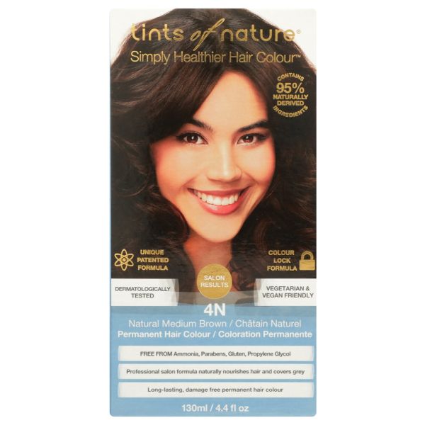 TINTS OF NATURE: 4N Natural Medium Brown Hair Colour, 4.4 fo