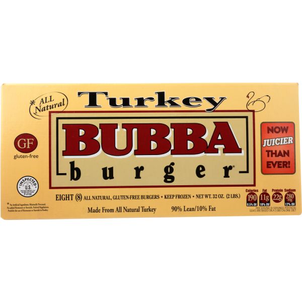 BUBBA BURGER: Natural Turkey Burger Patty, 32 oz