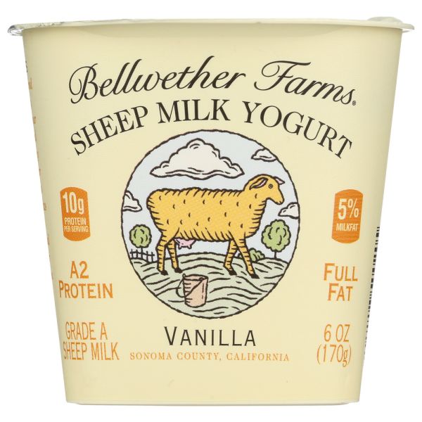 BELLWETHER FARMS: Sheep Milk Yogurt Vanilla, 6 oz
