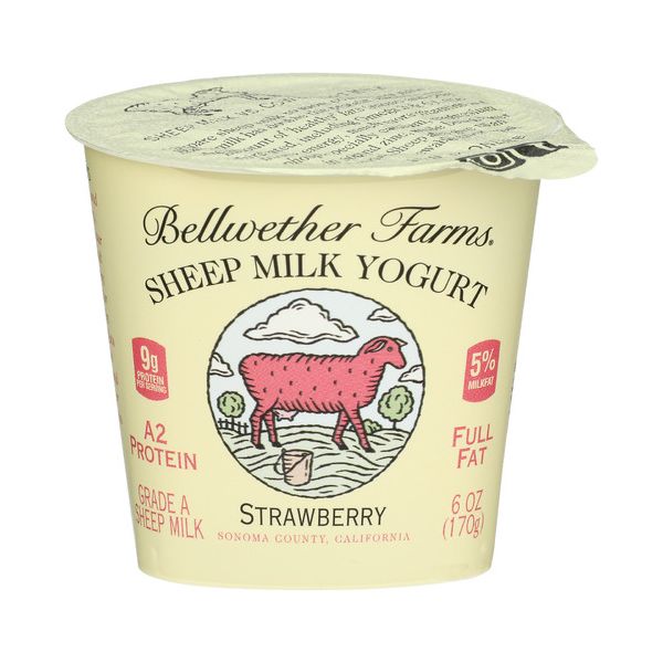 BELLWETHER FARMS: Sheep Milk Yogurt Strawberry, 6 oz