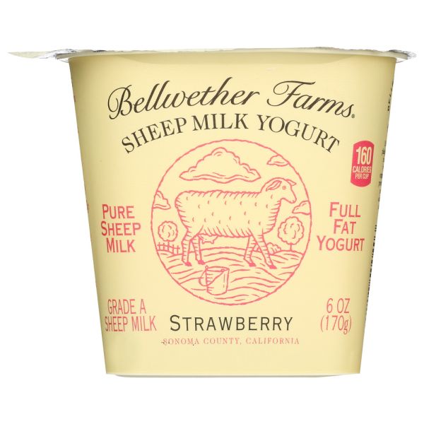 BELLWETHER FARMS: Sheep Milk Yogurt Strawberry, 6 oz