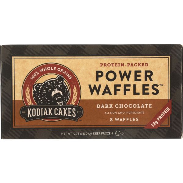 KODIAK: Power Waffles Dark Chocolate Frozen, 10.72 oz