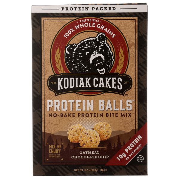 KODIAK: Oatmeal Chocolate Chip Protein Balls, 12.7 oz