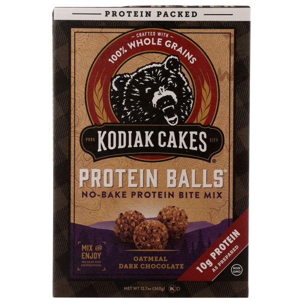 KODIAK: Dark Chocolate Oatmeal Protein Balls, 12.7 oz