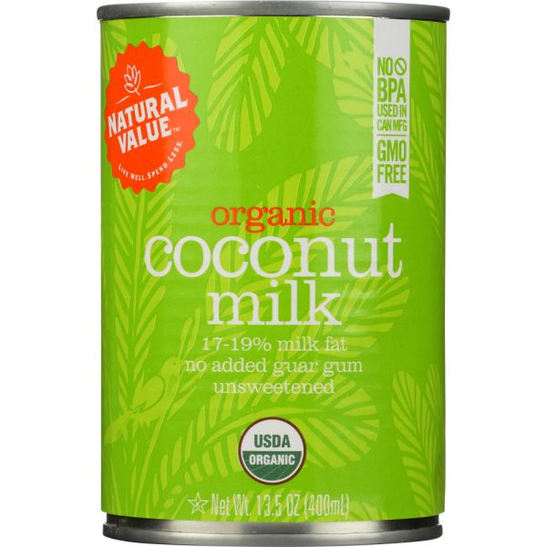 NATURAL VALUE: Organic Coconut Milk, 13.5 oz