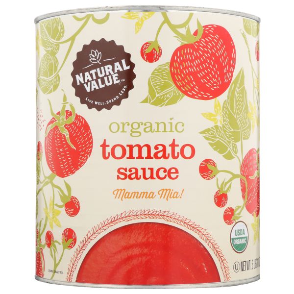 NATURAL VALUE: Tomato Sauce Organic, 106 oz