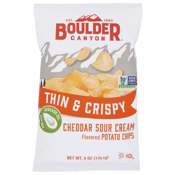 BOULDER CANYON: Cheddar Sour Cream Potato Chips, 6 oz