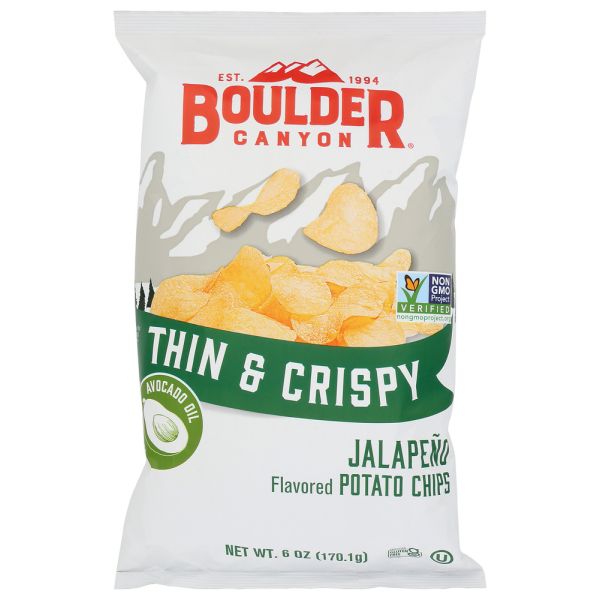 BOULDER CANYON: Thin and Crispy Jalapeno Potato Chips, 6 oz