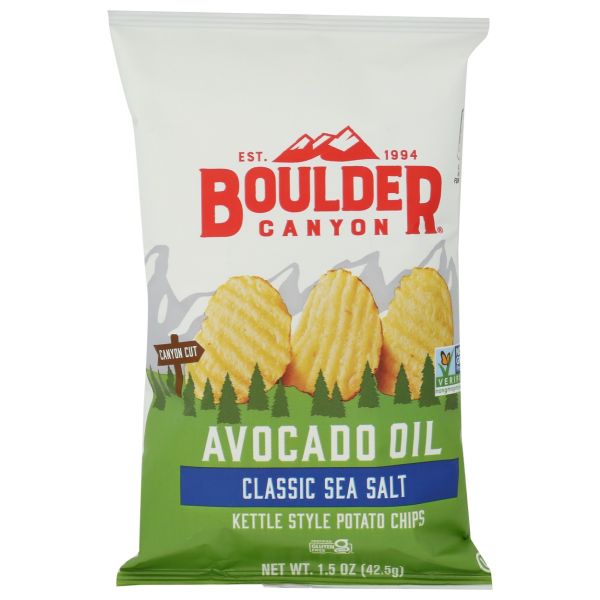 BOULDER CANYON: Classic Sea Salt Kettle Potato Chips, 1.5 oz