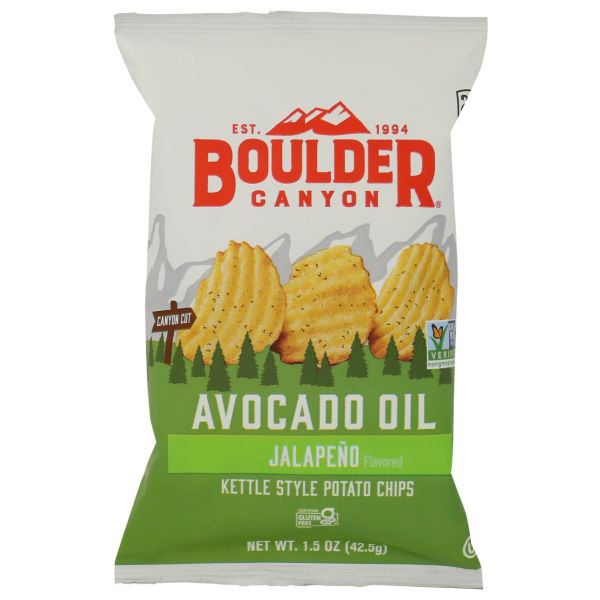 BOULDER CANYON: Avocado Oil Jalapeño Kettle Chips, 1.5 oz
