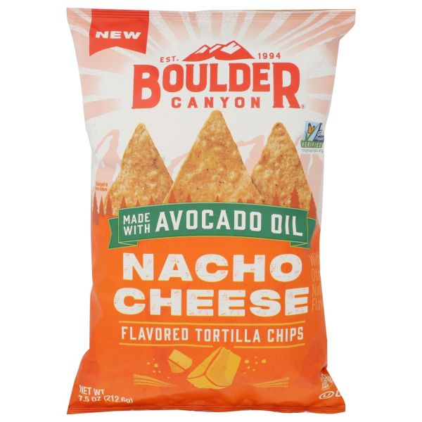 BOULDER CANYON: Nacho Cheese Tortilla Chips, 7.5 oz