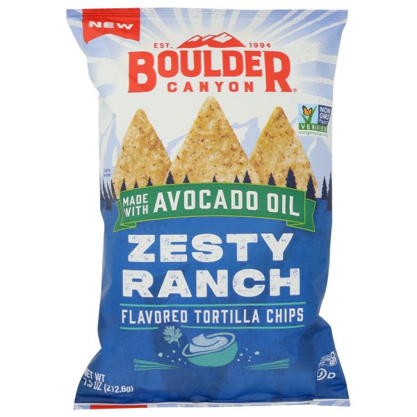 BOULDER CANYON: Zesty Ranch Tortilla Chips, 7.5 oz