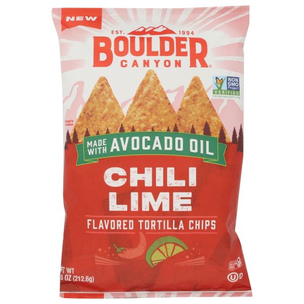 BOULDER CANYON: Chili Lime Tortilla Chips, 7.5 oz