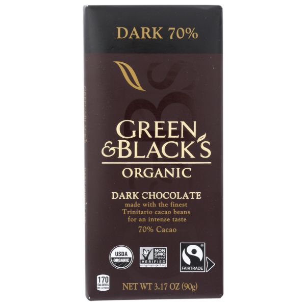 GREEN & BLACKS: Organic 70 Percent Dark Chocolate, 3.17 oz
