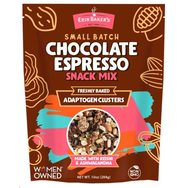 ERIN BAKERS: Chocolate Espresso Snack Mix, 10 oz