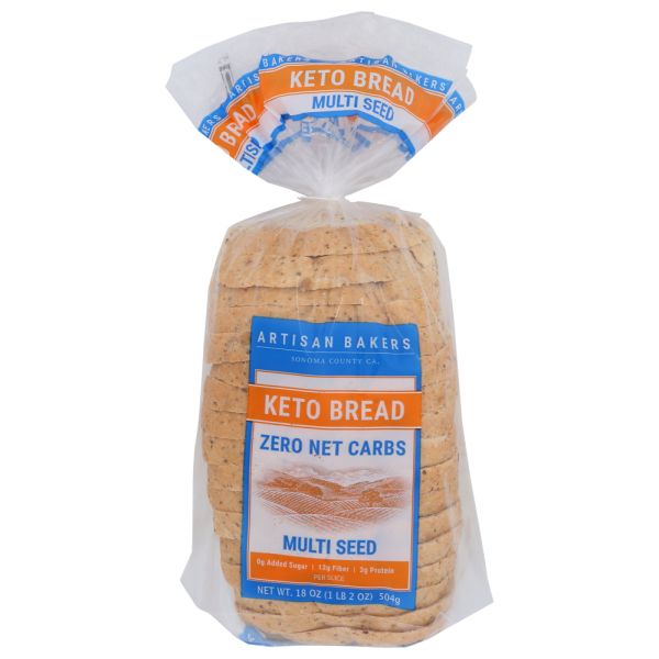 ARTISAN BAKERS: Keto Bread Multi Seed, 18 oz