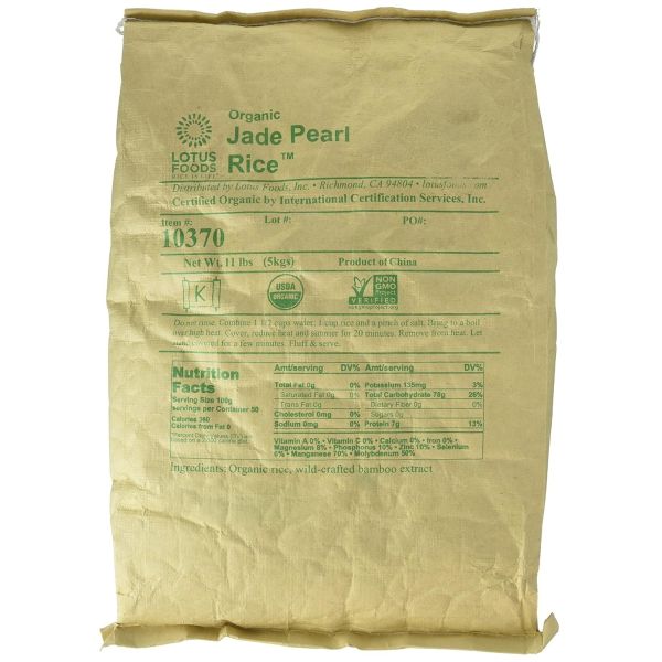 LOTUS FOODS: Organic Jade Pear Rice, 11 lb