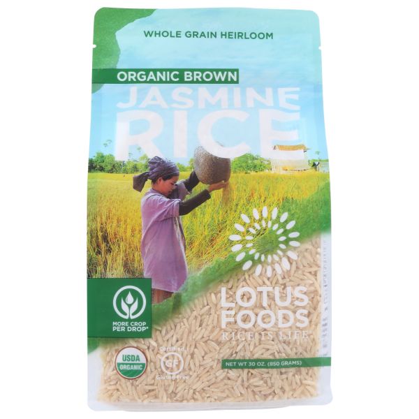 LOTUS FOODS: Organic Brown Jasmine Rice, 30 oz