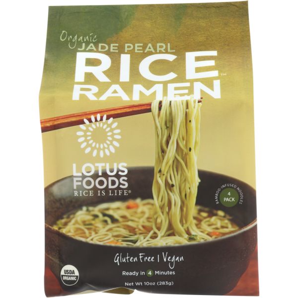 LOTUS FOODS: Jade Pearl Rice Ramen Pack of 4, 10 oz