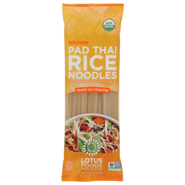LOTUS FOODS: Pad Thai Rice Noodles Organic Brown Rice, 8 oz