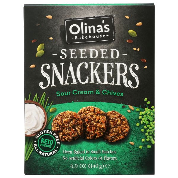 OLINAS BAKEHOUSE: Crackers Sour Cream Chive, 4.9 oz
