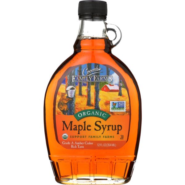 COOMBS FAMILY FARMS: Grade A Organic Maple Syrup Amber, 12 oz