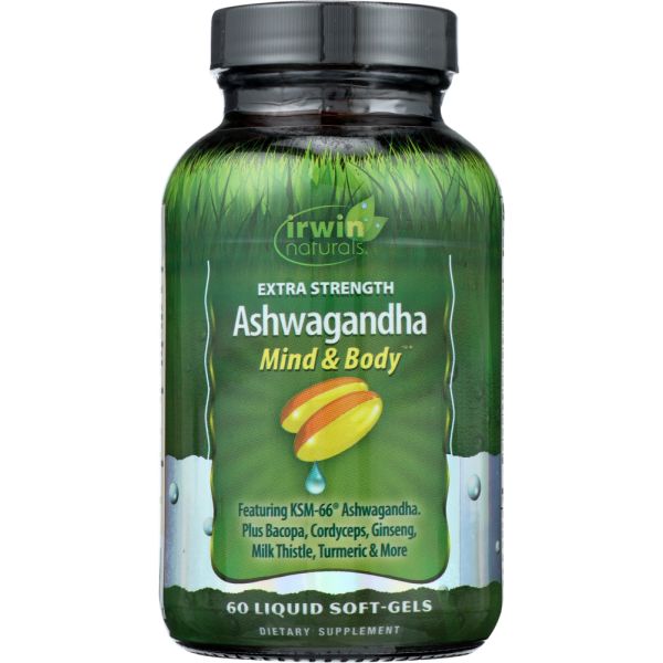 IRWIN NATURALS: Ashwagandha Extra Strengt, 60 sg