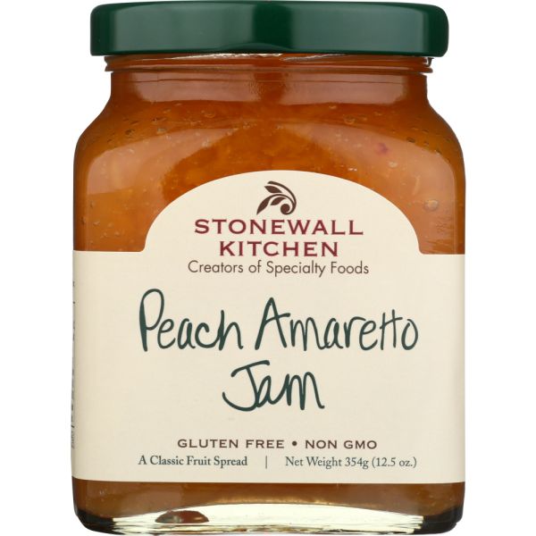 STONEWALL KITCHEN: Peach Amaretto Jam, 12.5 oz