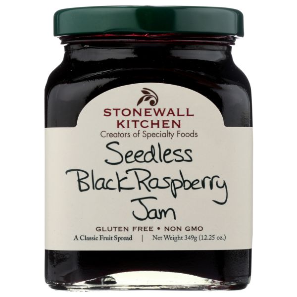 STONEWALL KITCHEN: Seedless Black Raspberry Jam, 12.25 oz