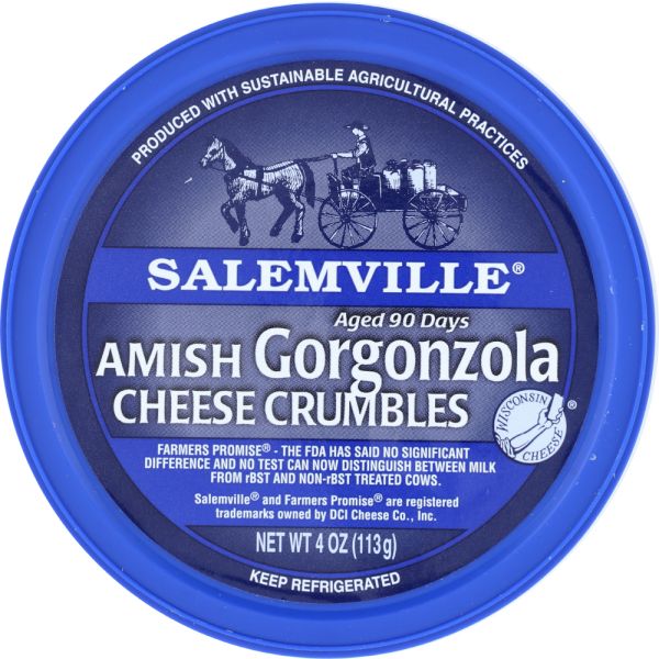 SALEMVILLE: Cheese Crumbles Gorgonzola, 4 oz
