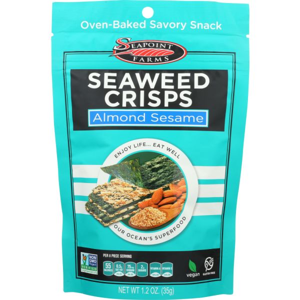 SEA POINT FARMS: Seaweed Crisps Almond Sesame, 1.2 oz