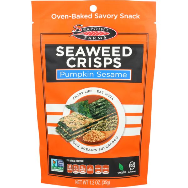 SEA POINT FARMS: Seaweed Crisps Pumpkin Sesame, 1.2 oz