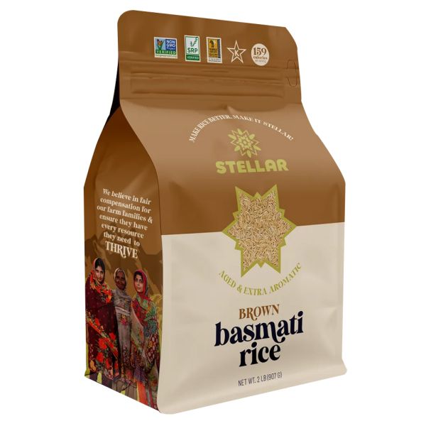 STELLAR BASMATI: Brown Basmati Rice, 2 lb